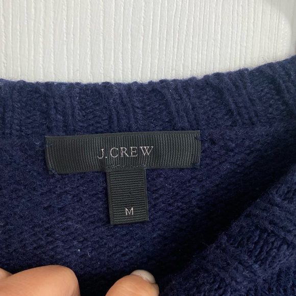 (2 for $60) J. Crew navy knit crewneck sweater - Picture 3 of 5